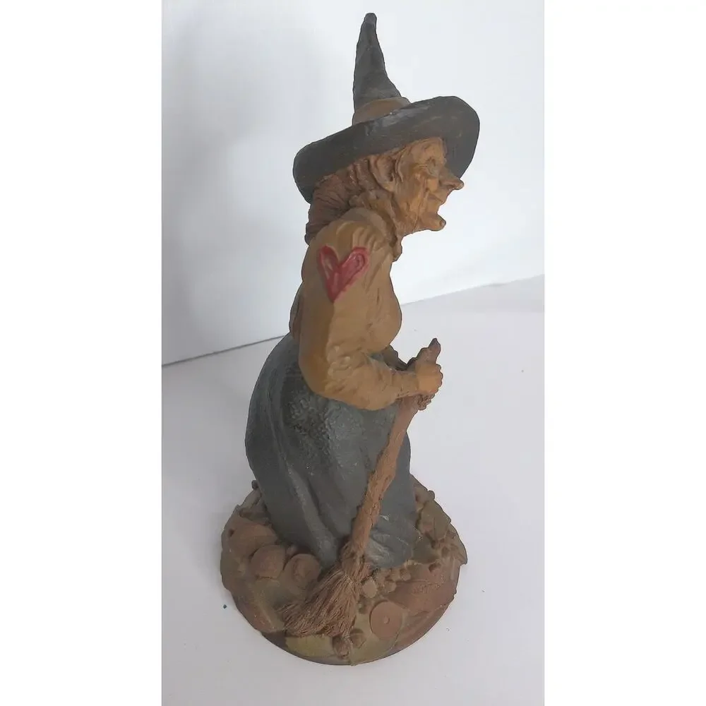 Vintage Tom Clark Cairn Studio Hazel Witch Gnome Halloween Figurine Signed 9